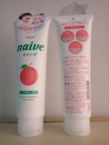 日本Kracie/嘉娜宝 naive/植物双效泡沫卸妆洗面奶200g 水蜜桃叶