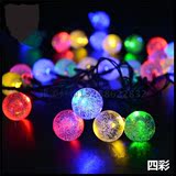 外贸热销led气泡球串灯 20灯水晶球灯串 圣诞节庭院灯led电池灯串