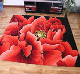 时尚牡丹花朵木兰地毯客厅茶几沙发地毯卧室床边手工腈纶地毯M-S7