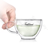 咖啡杯 简约创意双层玻璃卡布奇诺咖啡杯 隔热绿茶杯水杯