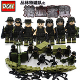 迪龙乐高警察军事小人仔人偶浴血奋战特种兵部队武器拼装积木玩具