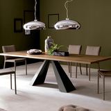 美式创意会议桌复古实木办公桌电脑大班台书桌餐桌大板茶桌椅组合