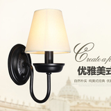 欧式现代铁艺单头壁灯简约卧室床头灯书房客厅灯时尚美式乡村灯具