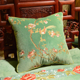 中式刺绣花鸟靠垫抱枕红木沙发垫坐垫美式抱枕靠垫套靠枕汽车腰枕
