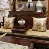 新中式花鸟红木实木家具沙发垫坐垫靠垫罗汉床圈椅垫海绵坐垫定做