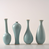 传统中国风陶瓷花器花瓶 日式简约家居摆件创意手工个性水培花插