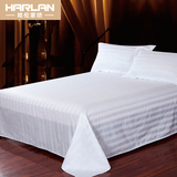 哈伦全棉宾馆酒店纯白色床单单件 纯棉加厚旅馆学生被单 床上用品