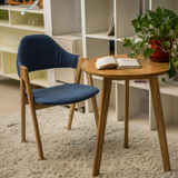 软包椅日式沙发椅子北欧白橡木实木靠背椅咖啡厅办公室家用椅子
