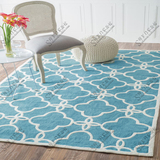 欧式新古典几何蓝色现代简约家用地毯客厅沙发茶几垫卧室床边定制