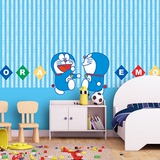 可爱卡通哆啦A梦叮当猫墙纸个性主题儿童房卧室壁纸环保大型壁画