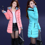 2015冬季棉衣修身羽绒服女中长款加厚大码时尚韩版女装学生外套潮