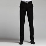 16款春季直筒黑色西裤上班职业商务正装长裤子纯色免烫修身型男裤