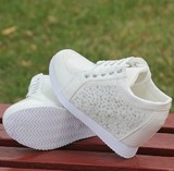 2016春秋夏季单鞋白色高跟旅游鞋坡跟运动女鞋 内增高8cm休闲波鞋