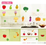 水果蔬菜墙贴画 橱柜厨房冰箱随意贴纸 可移除墙贴不留痕儿童贴纸