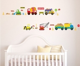 墙贴纸卡通玩具车 儿童房床头贴幼儿园墙壁贴纸 可移除不伤墙环保