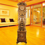 客厅特大号流水落地座钟 创意欧式古铜树脂工艺钟表 高档摇摆立钟