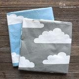 大云朵 日韩卡通天空儿童全棉布料 床单被套面料 2米包邮