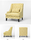 美式欧式实木沙发椅单人沙发时尚简约休闲椅