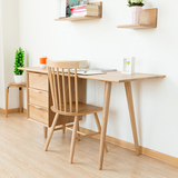 北欧简约实木书桌现代宜家学生写字桌家用书桌椅书柜组合办公桌