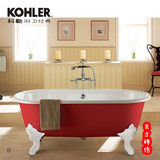 科勒 K-11195T-0/RF/RF/RT 歌莱独立式铸铁浴缸 科勒浴缸 贵妃缸