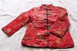 老旧棉袄收藏七八十年代道具对襟提花缎子棉袄MA2428全新