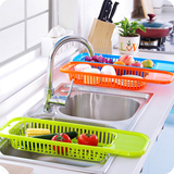 长方形水果蔬菜水槽沥水篮 厨房碗碟架碗筷沥水架 塑料滴水收纳篮