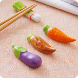 韩式可爱蔬菜筷子架 创意陶瓷筷架筷托筷枕 厨房餐具架筷子托枕