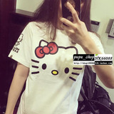 bape2016夏季新款香港代购hello kitty猫咪卡通纯棉男女短袖T恤