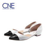 CNE 2016春夏新品时尚个性拼色低跟尖头女单鞋7M23540