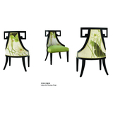欧式餐椅新中式餐桌椅组合餐厅家具水曲柳实木椅子现代印画