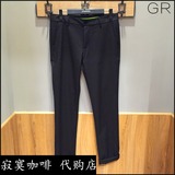 GRSAGA GR 男装专柜正品代购 春装黑色小脚裤斯文长裤K11613734B
