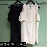 qua酷娃女装专柜正品代购夏装中长款纯色连衣裙CFOM6181 CFOM6182
