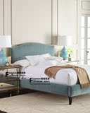 法式复古家具 美式欧式软包双人床 进口原单地中海风格床 可定制