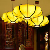 中式吊灯 仿古茶楼餐厅过道走廊玄关布艺装饰灯具古典灯笼宫灯饰