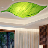 现代中式树叶子吊灯客厅卧室酒店会所简约创意东南亚海洋布艺灯具