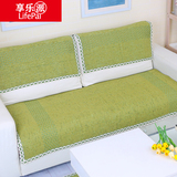 绿色沙发垫布艺全棉简约现代四季防滑  田园客厅组合沙发巾靠背巾