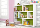 实木儿童书柜彩色书柜自由组合绘本格子柜地中海田园收纳储物柜