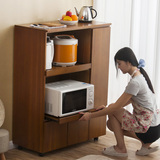 简约现代实木餐边柜厨房柜碗柜电器柜微波炉柜子储物柜 特价家具