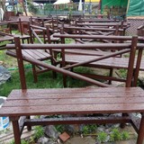 定制公园椅 防腐木长椅 花园户外椅子阳台椅 花园长凳子 实木木质