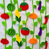 幼儿园植物花卉田园环境布置挂饰花朵藤绿叶蔬菜装饰水果藤条墙贴