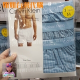 直邮台湾代购Calvin Klein正品新品男士内裤纯棉平角四角裤3条装