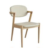 北欧实木餐椅现代简约休闲椅子酒店餐厅椅售楼部洽谈桌椅设计师椅