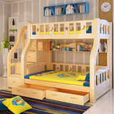 实木双层儿童床上下床学生高低床铺子母床成人组合床带抽屉梯子柜