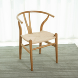 实木设计师 时尚休闲圈椅 北欧简约咖啡色酒店橡木餐椅 Y椅子