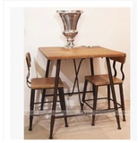 铁艺小方桌 洽谈桌子 咖啡厅桌椅 奶茶店桌椅 快餐桌椅 实木椅子