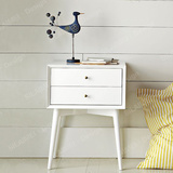 北欧实木床头柜现代简约卧室床头柜收纳储物柜美式客厅创意边柜子