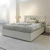 欧式真皮床白色 皮床简约现代成人床软床 小户型1.8米双人床 婚床