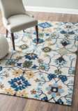 现代新古典欧式客厅卧室床尾样板房设计师花色花纹地毯