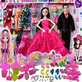 芭比娃娃套装大礼盒婚纱公主女孩儿童玩具过家家白雪公主梦幻新娘