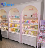 韩式化妆品展柜 护肤品柜 美容产品展柜 面膜展示柜 彩妆柜 中岛